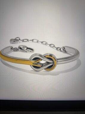 💛🆕 Brighton Interlok Harmony Two Tone Bar Bracelet NWT